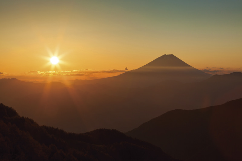 富士山／初日の出